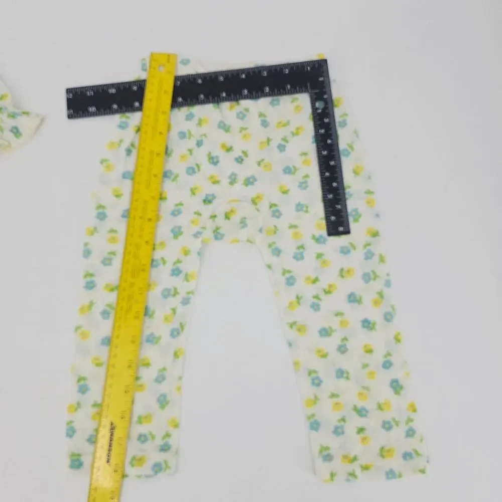 Vintage 70s Carter's Floral Pajama 2 Piece Sleepwear Girl 3 Cottagecore 4038
